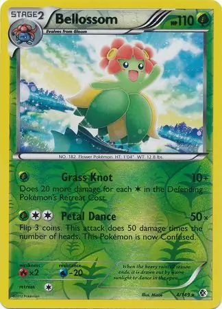 Bellossom Reverse Holo Pokemon card from Boundaries Crossed