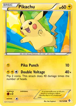 Pikachu Pokemon card from Boundaries Crossed