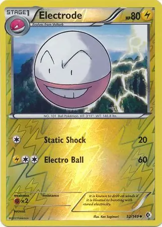 Electrode Reverse Holo Pokemon card from Boundaries Crossed