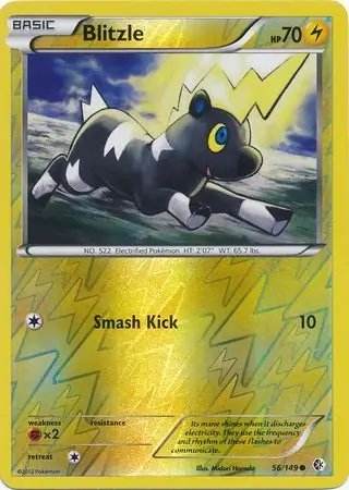 Blitzle Reverse Holo Pokemon card from Boundaries Crossed