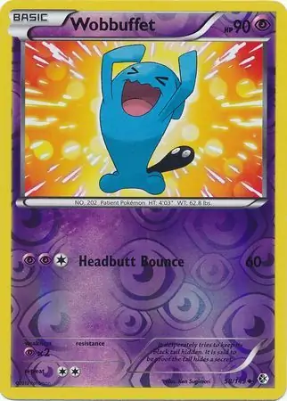 Wobbuffet Reverse Holo Pokemon card from Boundaries Crossed