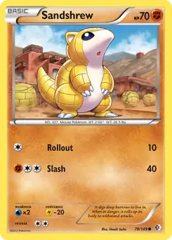 Sandshrew Pokemon card from Boundaries Crossed