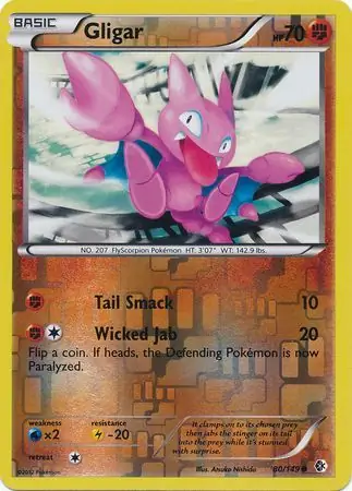 Gligar Reverse Holo Pokemon card from Boundaries Crossed