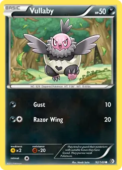 Vullaby Pokemon card from Boundaries Crossed