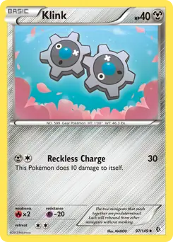 Klink Pokemon card from Boundaries Crossed