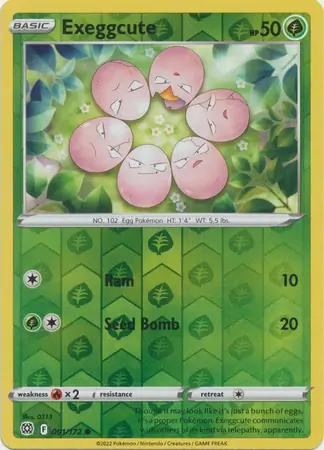 Exeggcute Reverse Holo Pokemon card from Brilliant Stars