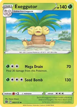 Exeggutor Pokemon card from Brilliant Stars
