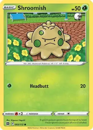 Shroomish Pokemon card from Brilliant Stars