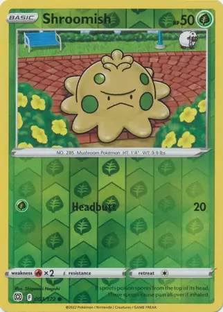 Shroomish Reverse Holo Pokemon card from Brilliant Stars