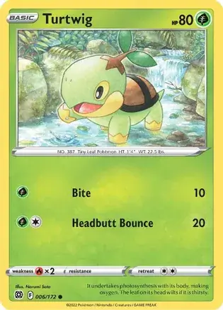 Turtwig Pokemon card from Brilliant Stars