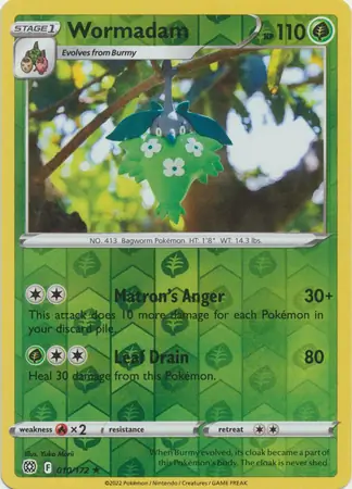 Wormadam Reverse Holo Pokemon card from Brilliant Stars