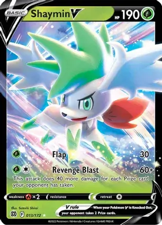 Shaymin V Pokemon card from Brilliant Stars