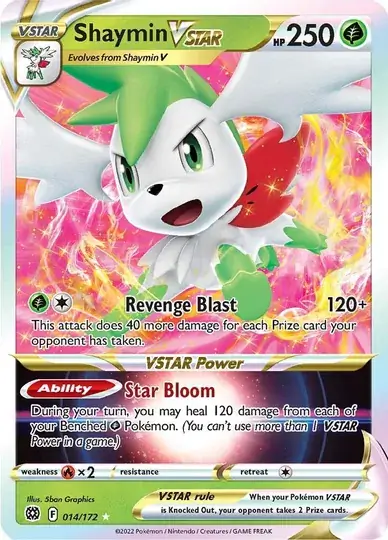 Shaymin VSTAR Pokemon card from Brilliant Stars