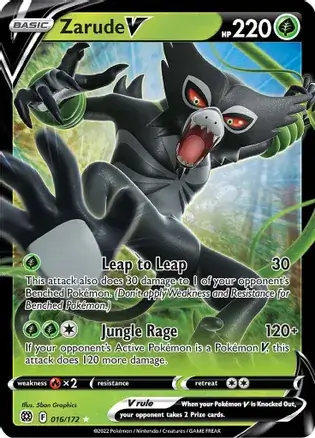 Zarude V Pokemon card from Brilliant Stars