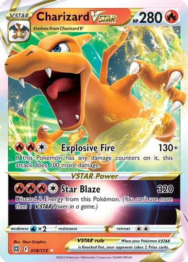 Charizard VSTAR Pokemon card from Brilliant Stars