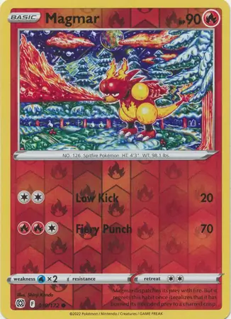 Magmar Reverse Holo Pokemon card from Brilliant Stars