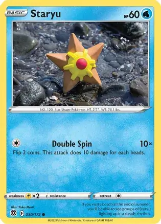 Staryu Pokemon card from Brilliant Stars