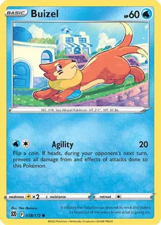 Buizel Pokemon card from Brilliant Stars