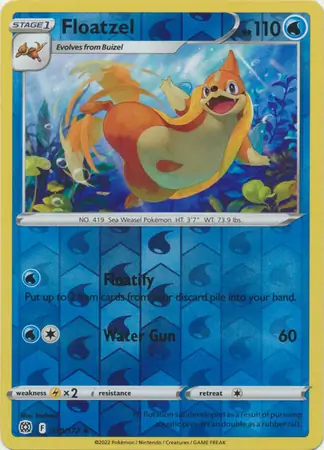 Floatzel Reverse Holo Pokemon card from Brilliant Stars