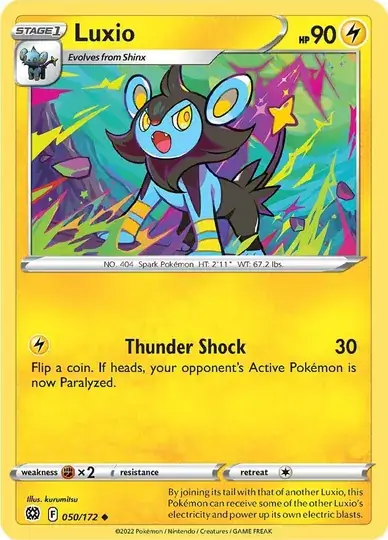 Luxio Pokemon card from Brilliant Stars