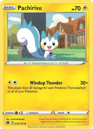 Pachirisu Pokemon card from Brilliant Stars