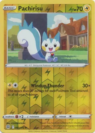 Pachirisu Reverse Holo Pokemon card from Brilliant Stars