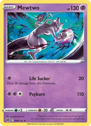 Mewtwo Pokemon card from Brilliant Stars
