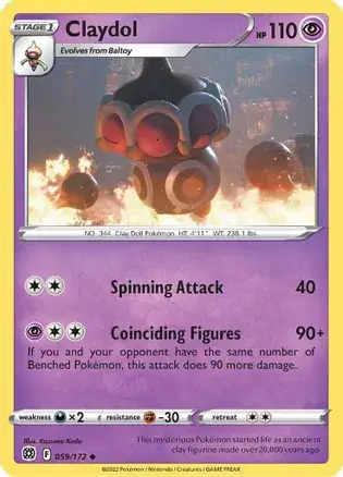 Claydol Pokemon card from Brilliant Stars