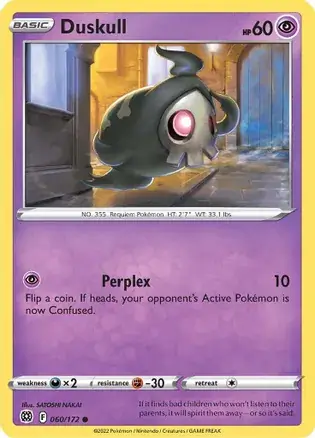 Duskull Pokemon card from Brilliant Stars