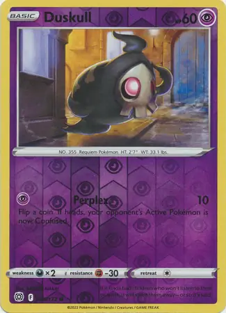 Duskull Reverse Holo Pokemon card from Brilliant Stars