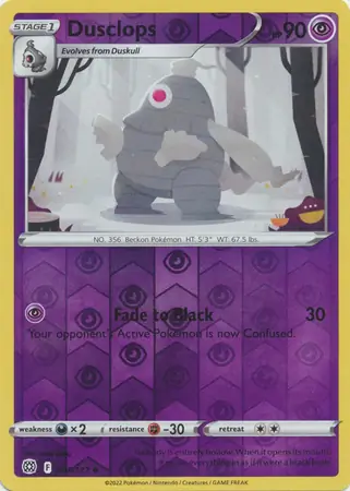 Dusclops Reverse Holo Pokemon card from Brilliant Stars