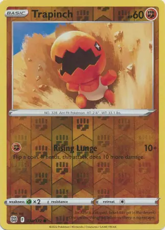 Trapinch Reverse Holo Pokemon card from Brilliant Stars