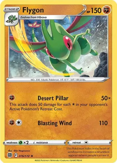 Flygon Pokemon card from Brilliant Stars