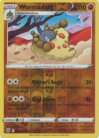 Wormadam Reverse Holo Pokemon card from Brilliant Stars
