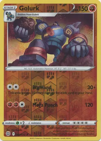Golurk Reverse Holo Pokemon card from Brilliant Stars