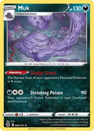 Muk Pokemon card from Brilliant Stars