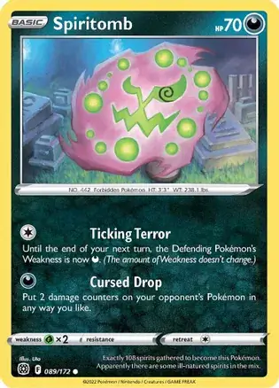 Spiritomb Pokemon card from Brilliant Stars