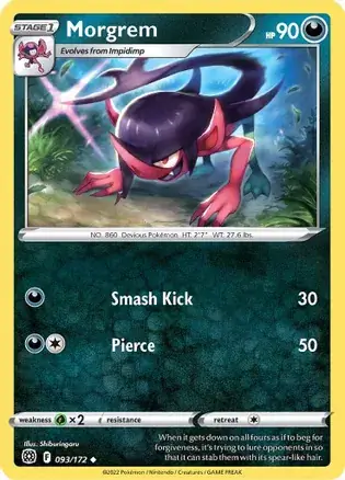 Morgrem Pokemon card from Brilliant Stars