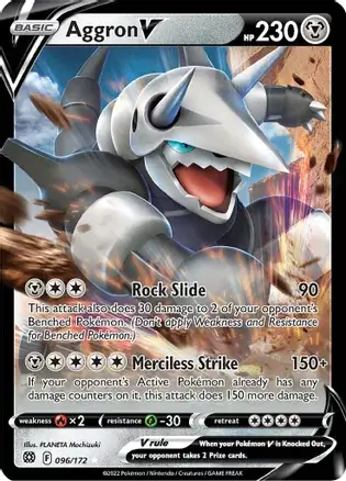 Aggron V Pokemon card from Brilliant Stars