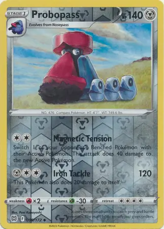 Probopass Reverse Holo Pokemon card from Brilliant Stars