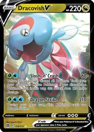 Dracovish V Pokemon card from Brilliant Stars