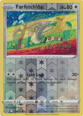Farfetch'd Reverse Holo Pokemon card from Brilliant Stars