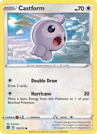 Castform Pokemon card from Brilliant Stars