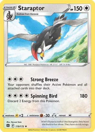 Staraptor Pokemon card from Brilliant Stars