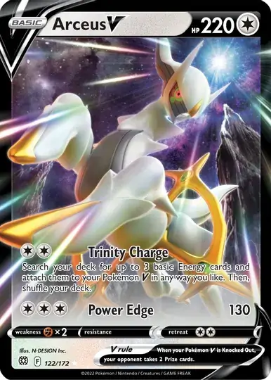 Arceus V Pokemon card from Brilliant Stars