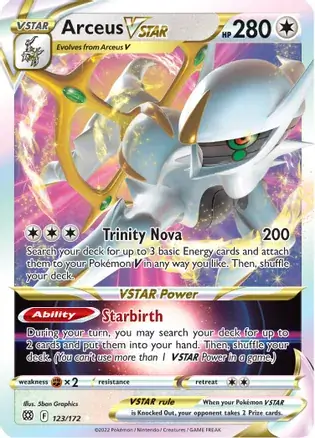 Arceus VSTAR Pokemon card from Brilliant Stars