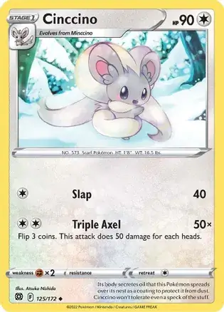 Cinccino Pokemon card from Brilliant Stars