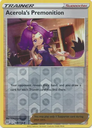 Acerola's Premonition Reverse Holo Pokemon card from Brilliant Stars