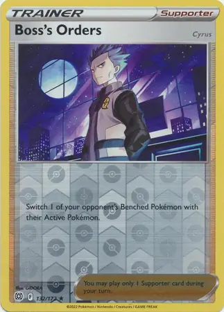 Boss's Orders Reverse Holo Pokemon card from Brilliant Stars