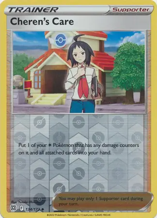 Cheren's Care Reverse Holo Pokemon card from Brilliant Stars